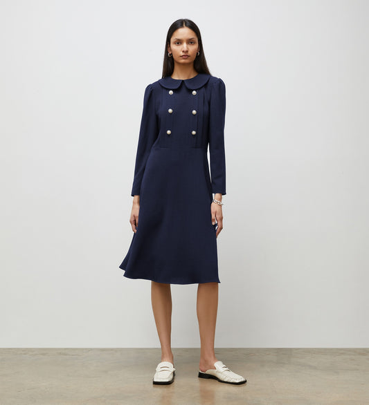 Jadey Navy Knee Length Dress