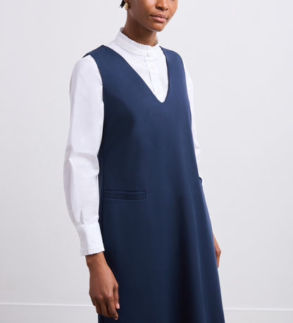 Luna Navy Ponte Jersey Knee Length Dress