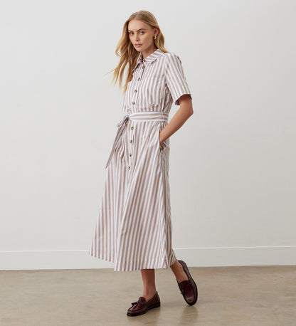 Ottilie Striped Midi Dress