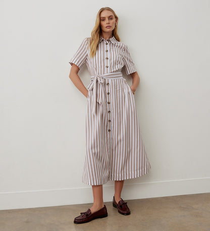 Ottilie Striped Midi Dress