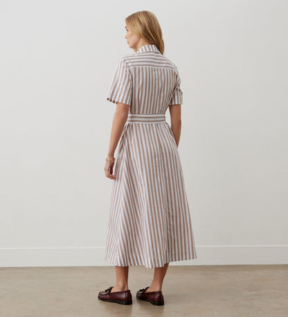 Ottilie Striped Midi Dress