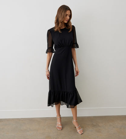 Jennifer Black Midi Dress