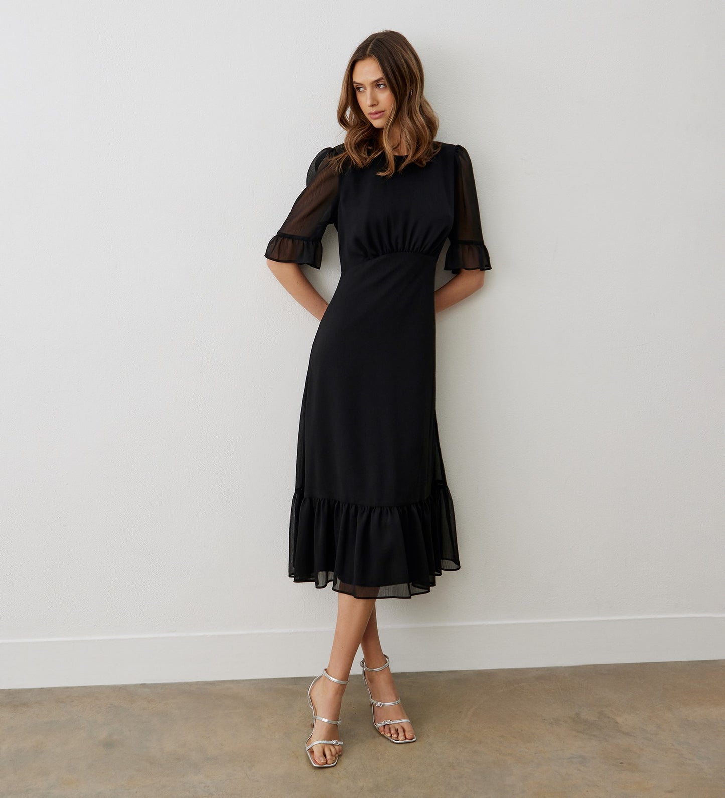 Jennifer Black Midi Dress