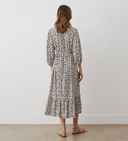 Rosie Ivory Tile Midi Dress