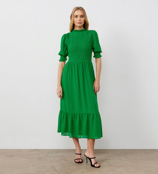 Amelia Green Georgette Midi Dress