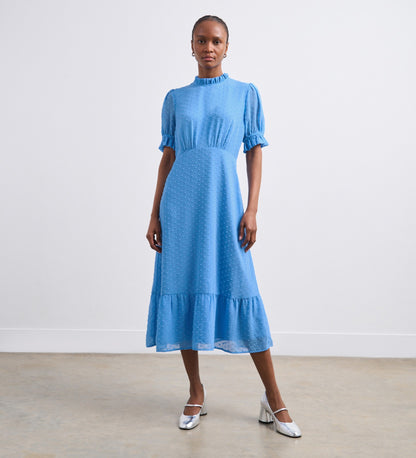 Camille Cornflower Blue Midi Dress