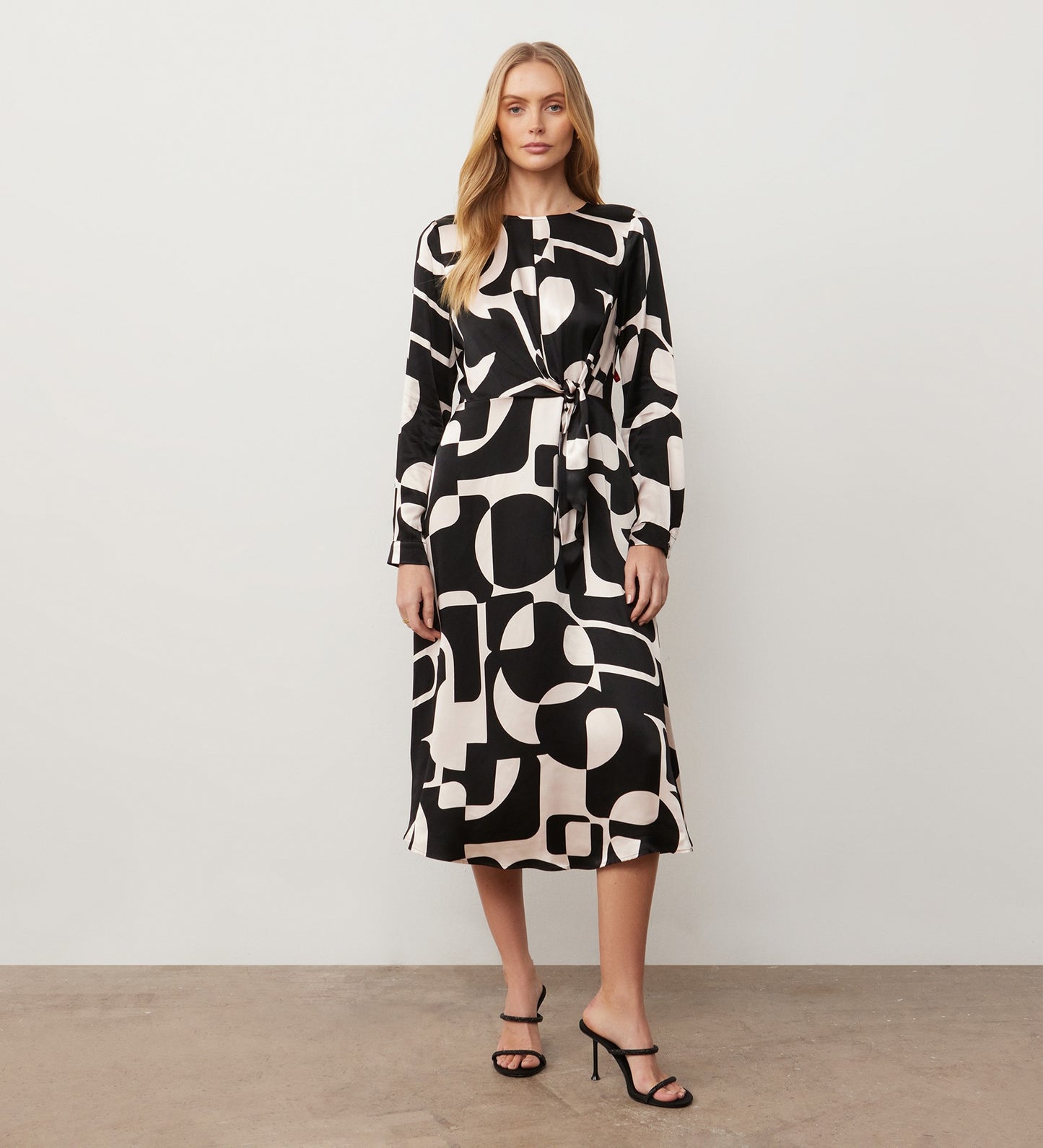 Annie Black Geo Midi Dress