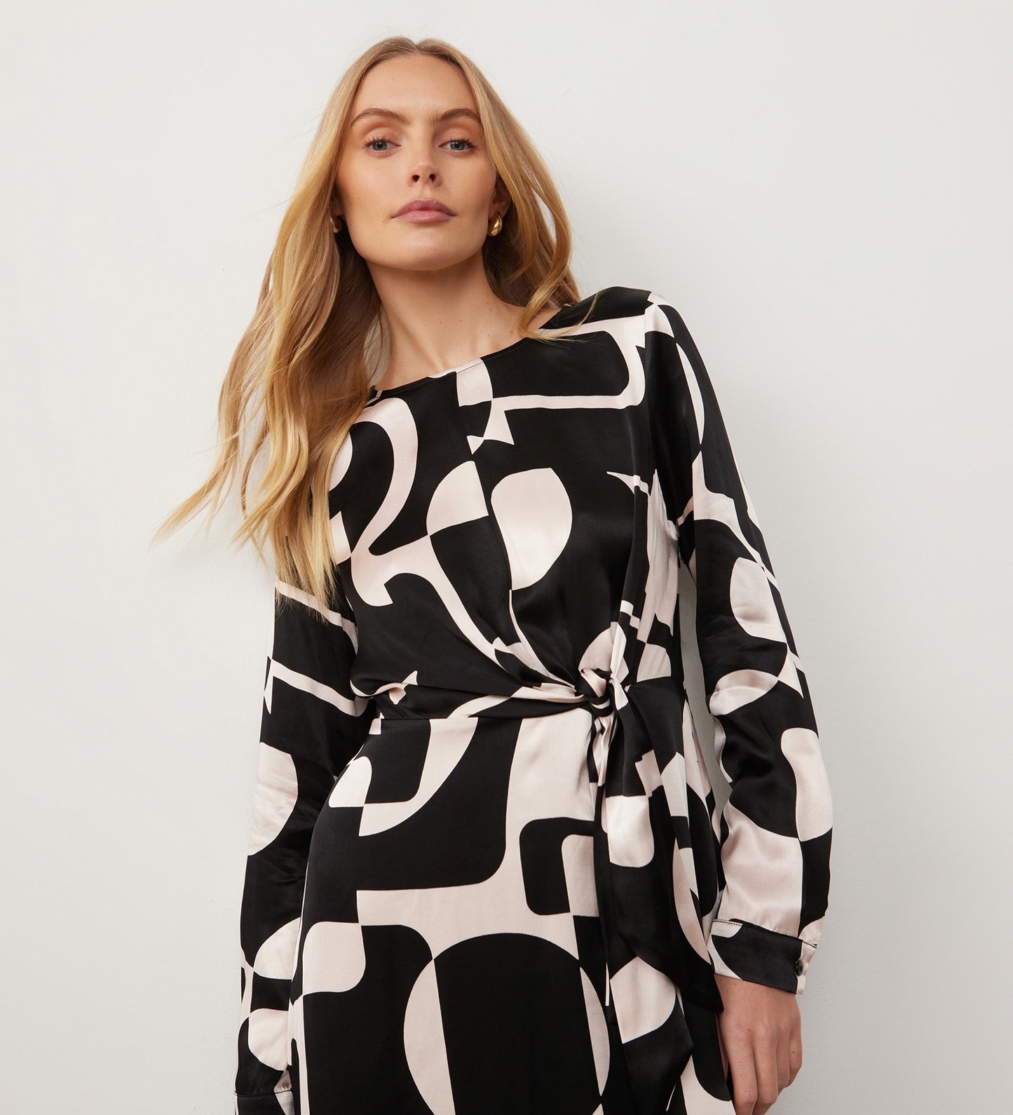 Annie Black Geo Midi Dress