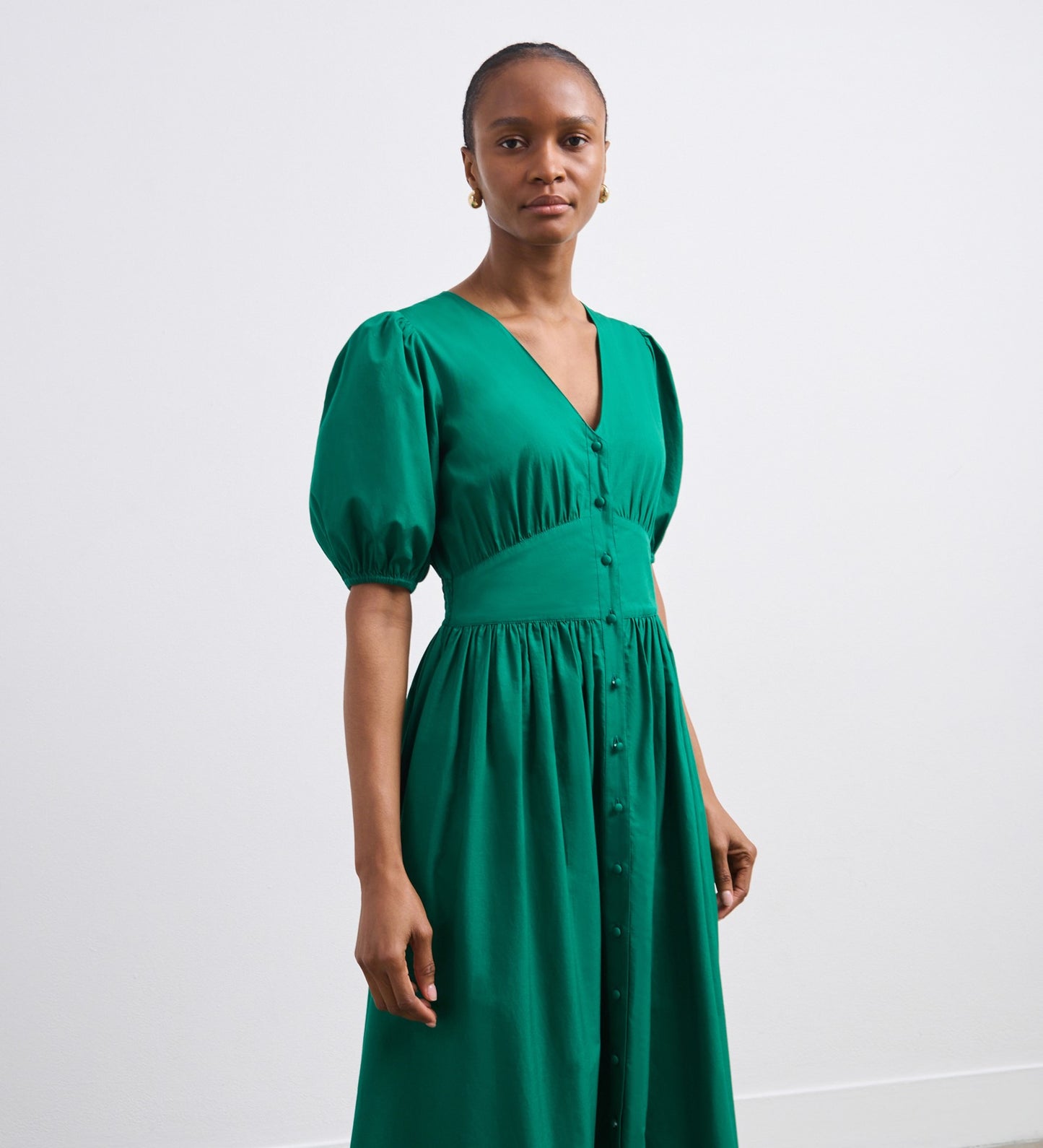 Chelsea Green Broderie Anglaise Cotton Dress