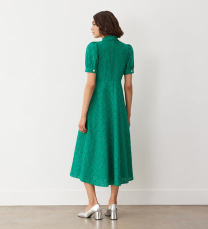 Nora Green Broderie Anglaise Shirt Dress