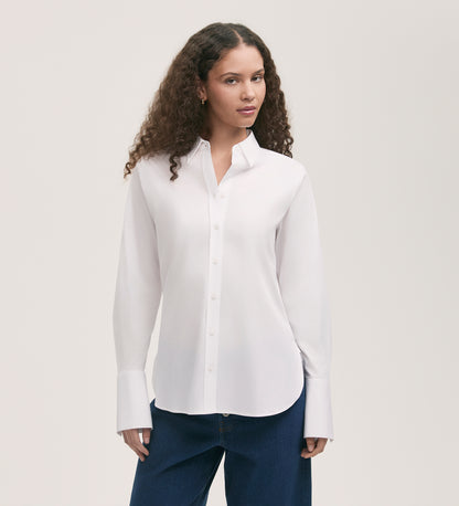 Dillon White Cotton Shirt