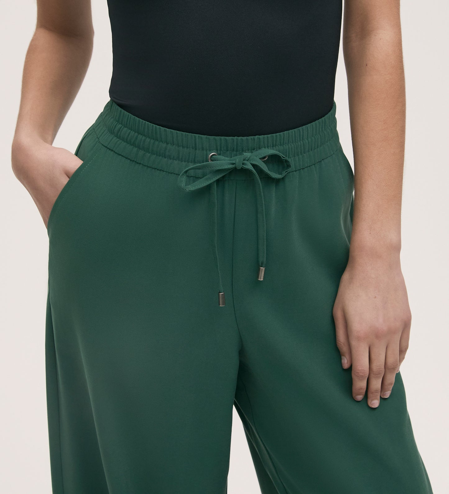 Dixie Dark Green Wide Leg Trouser