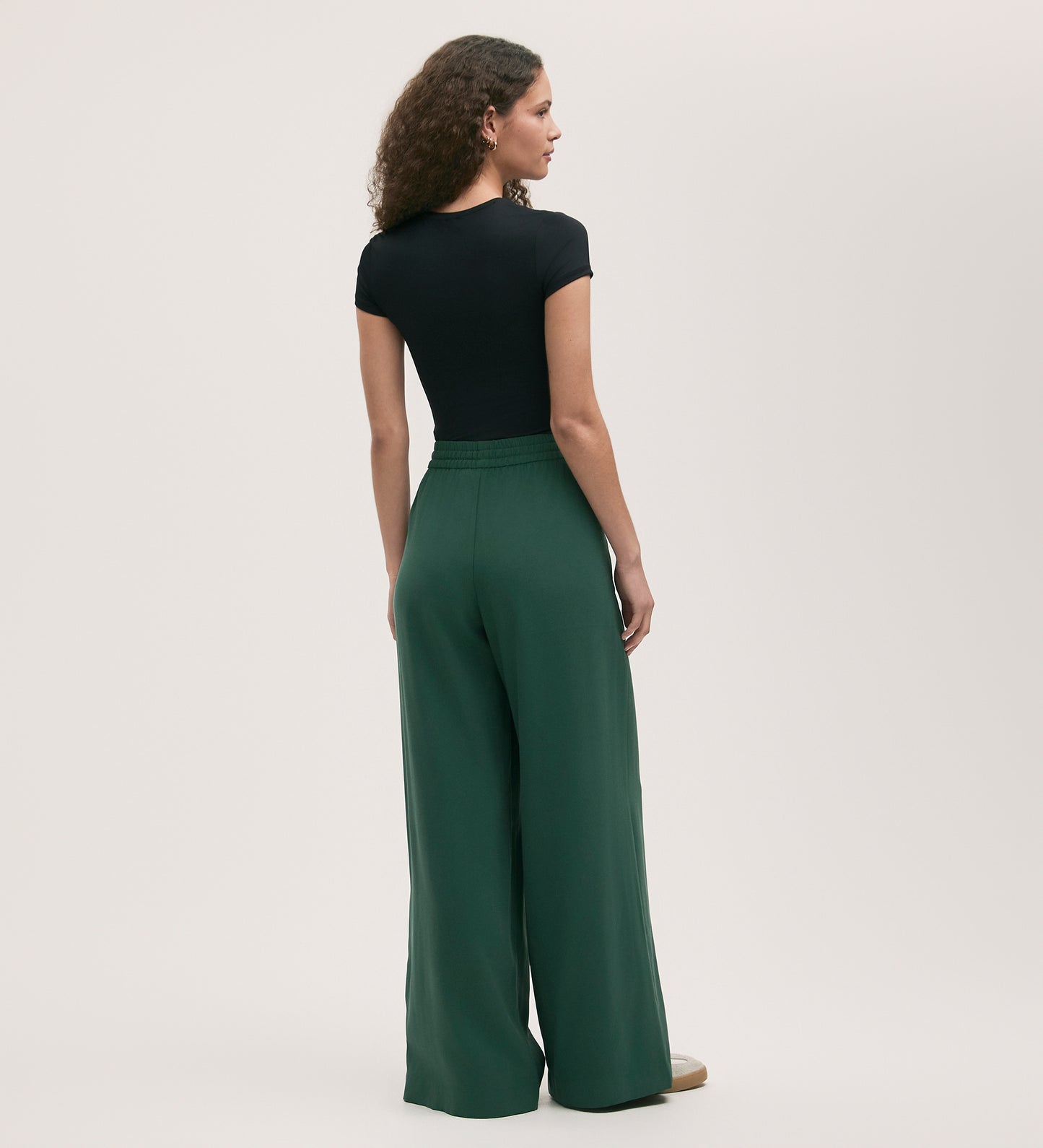 Dixie Dark Green Wide Leg Trouser