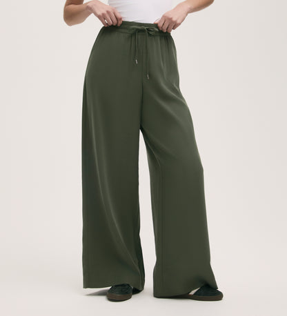 Dixie Khaki Wide Leg Trouser