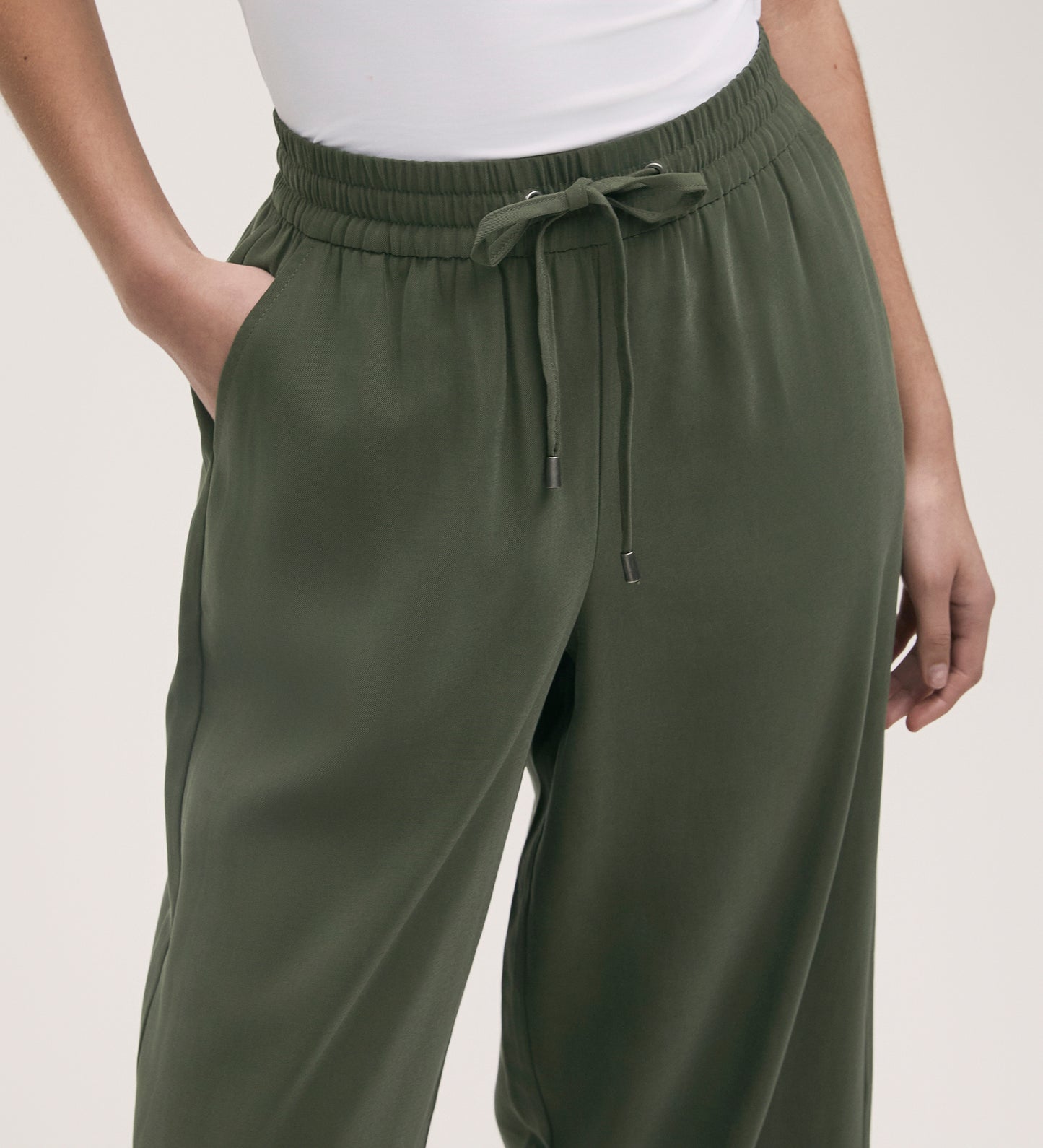 Dixie Khaki Wide Leg Trouser