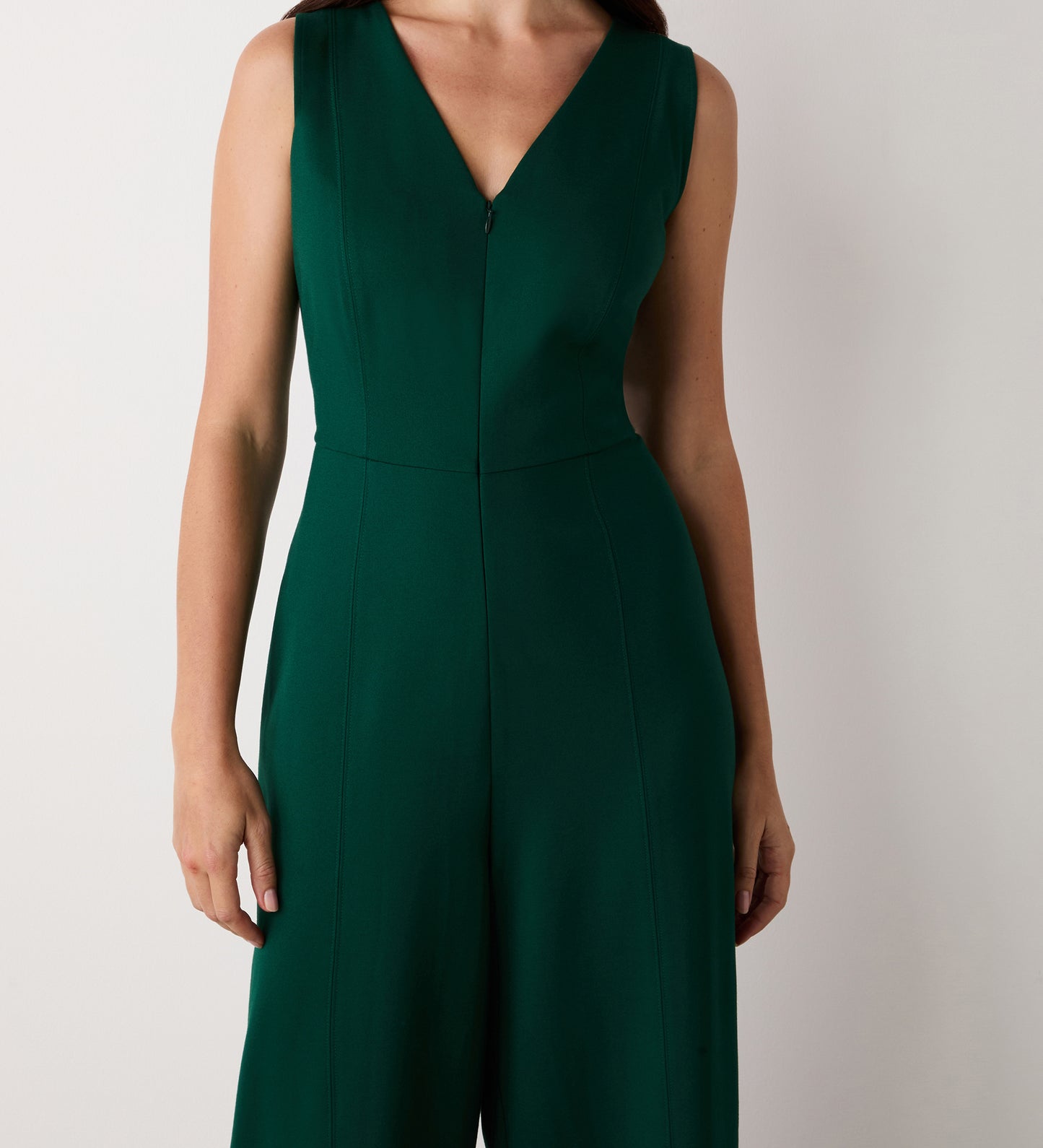 Effie Bottle Green Ponte Jersey Jumpsuit