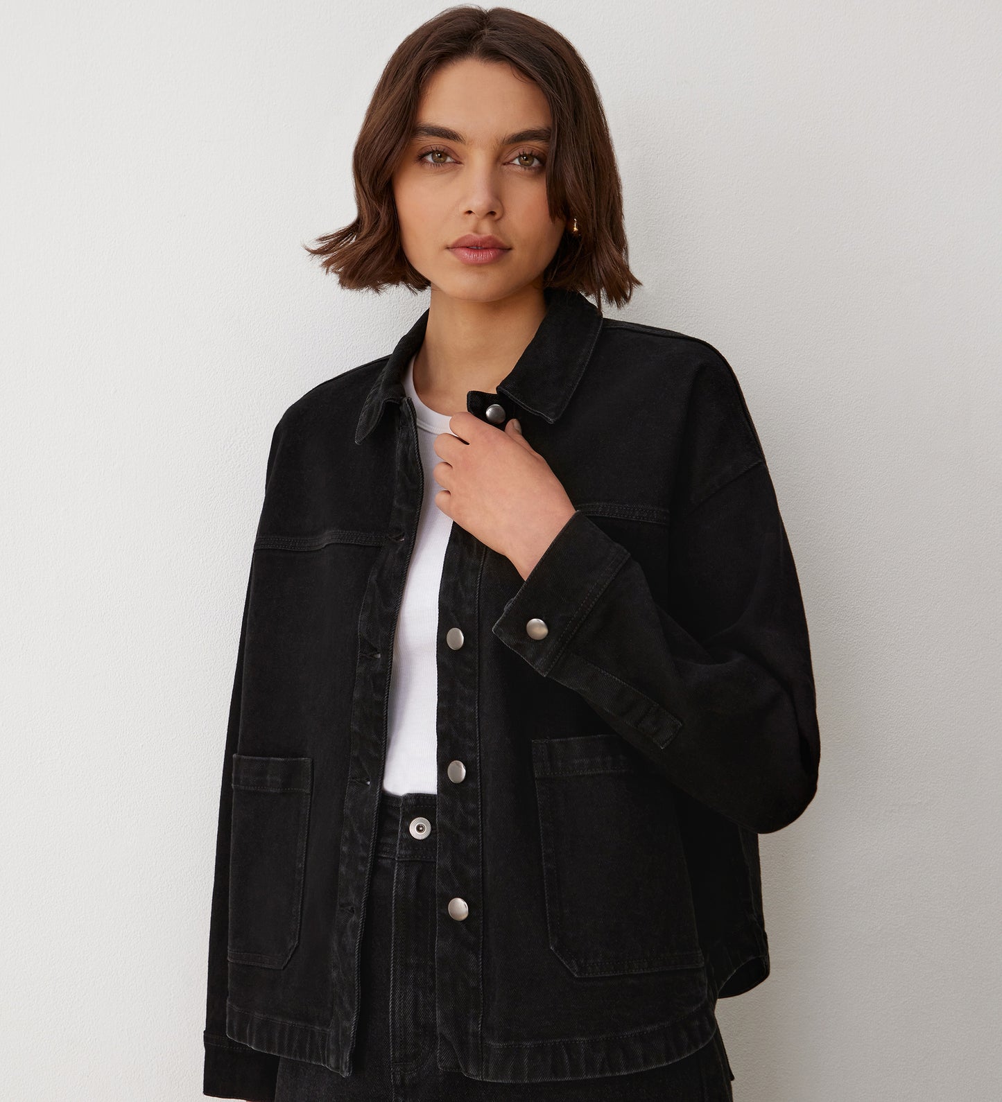 Elidih Black Denim Jacket