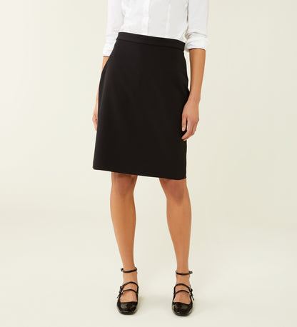 Emma Black Tailored Knee Length Skirt