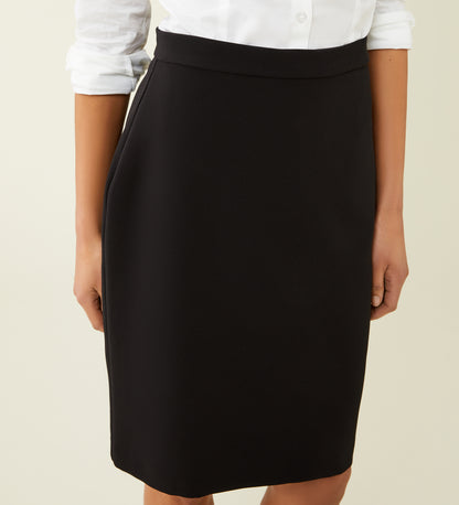 Emma Black Tailored Knee Length Skirt