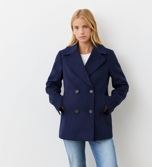 Gemma Navy Double Breasted Jacket