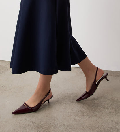 Grace Navy Ponte Jersey Midi Skirt