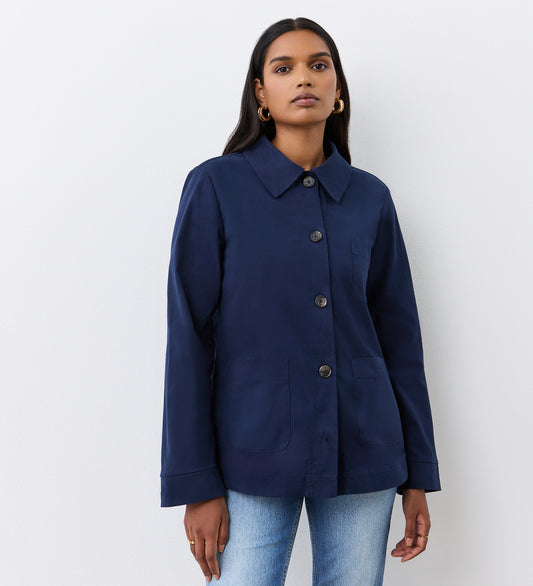 Grayson Navy Cotton Jacket