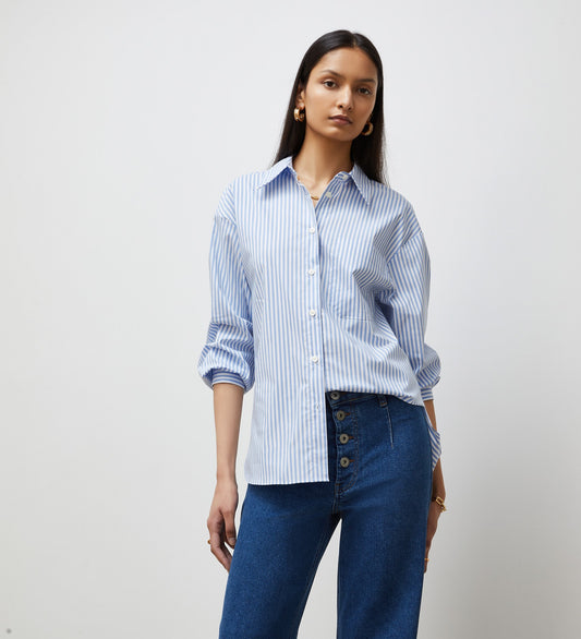 Jake Blue Stripe Boyfriend Shirt