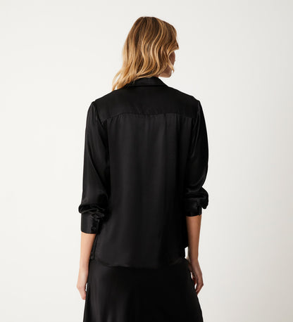 Cynthia Black Satin Shirt