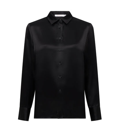 Cynthia Black Satin Shirt