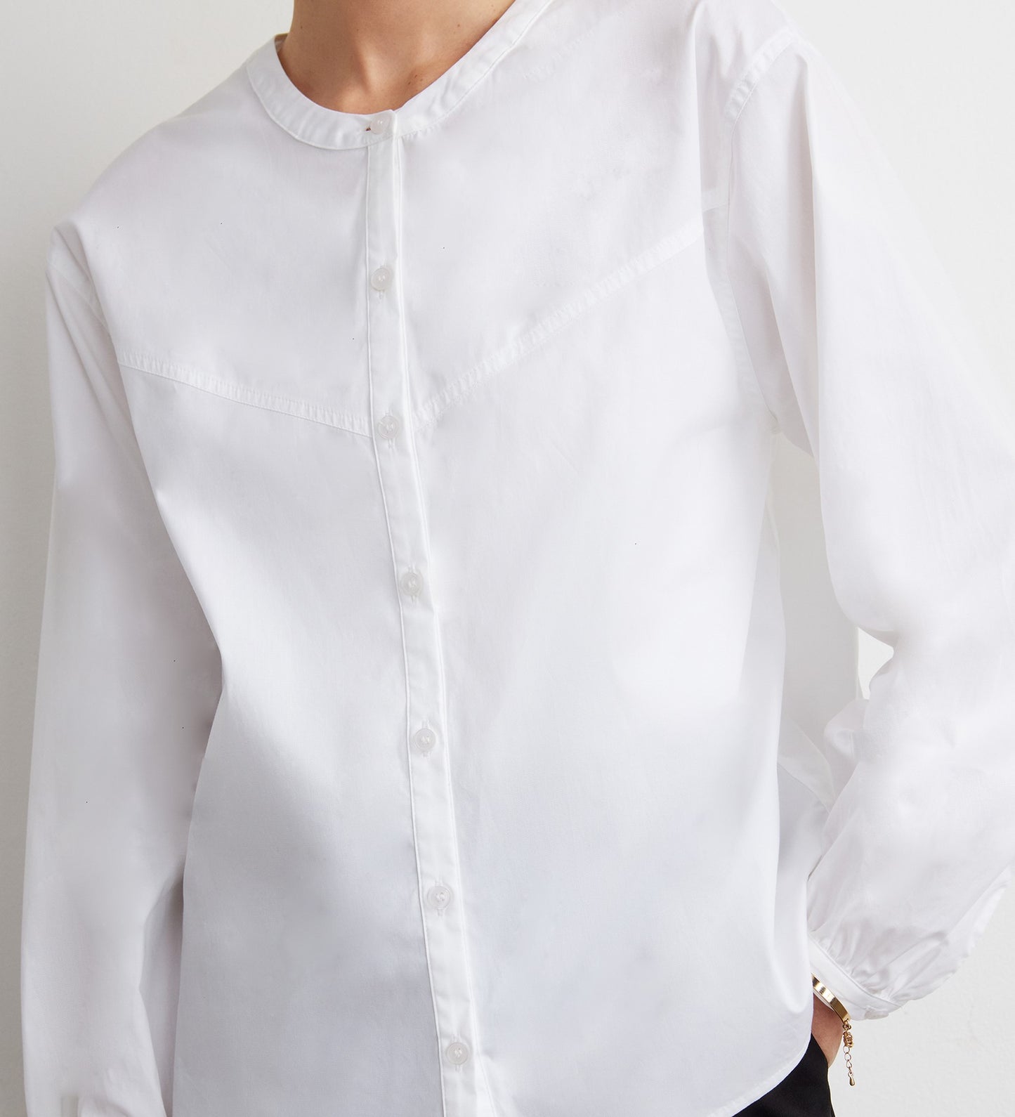 Ella White Cotton Shirt