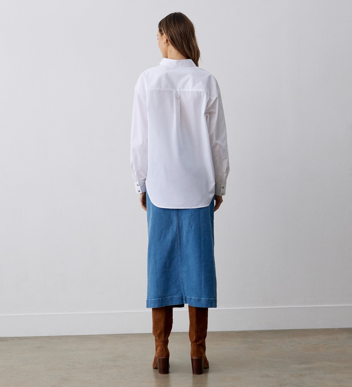 Saphire White Cotton Shirt