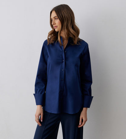 Dillon Navy Cotton Shirt