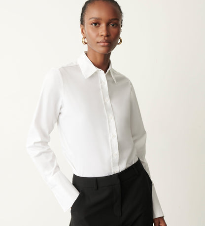 Dillon White Cotton Shirt