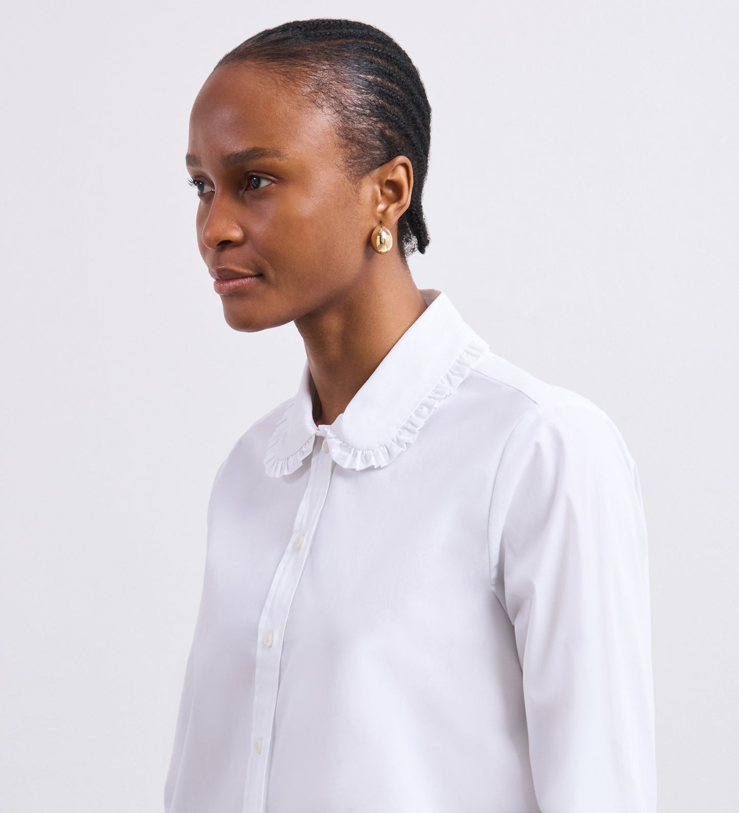 Nina White Long Sleeve Shirt