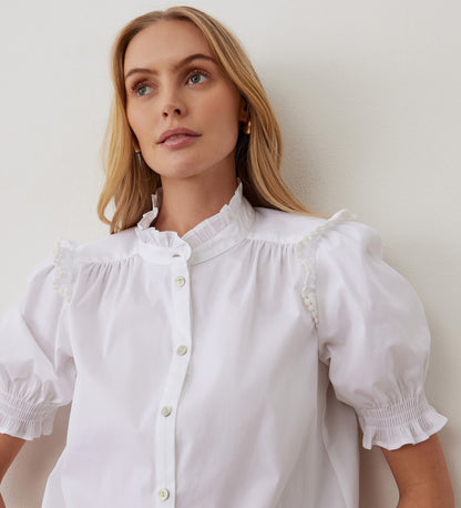 Anastasia White Cotton Shirt