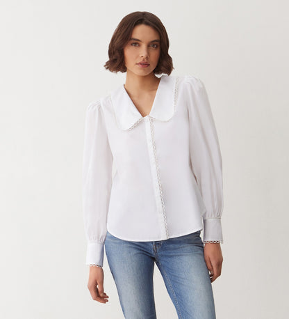 Rosella White Cotton Shirt