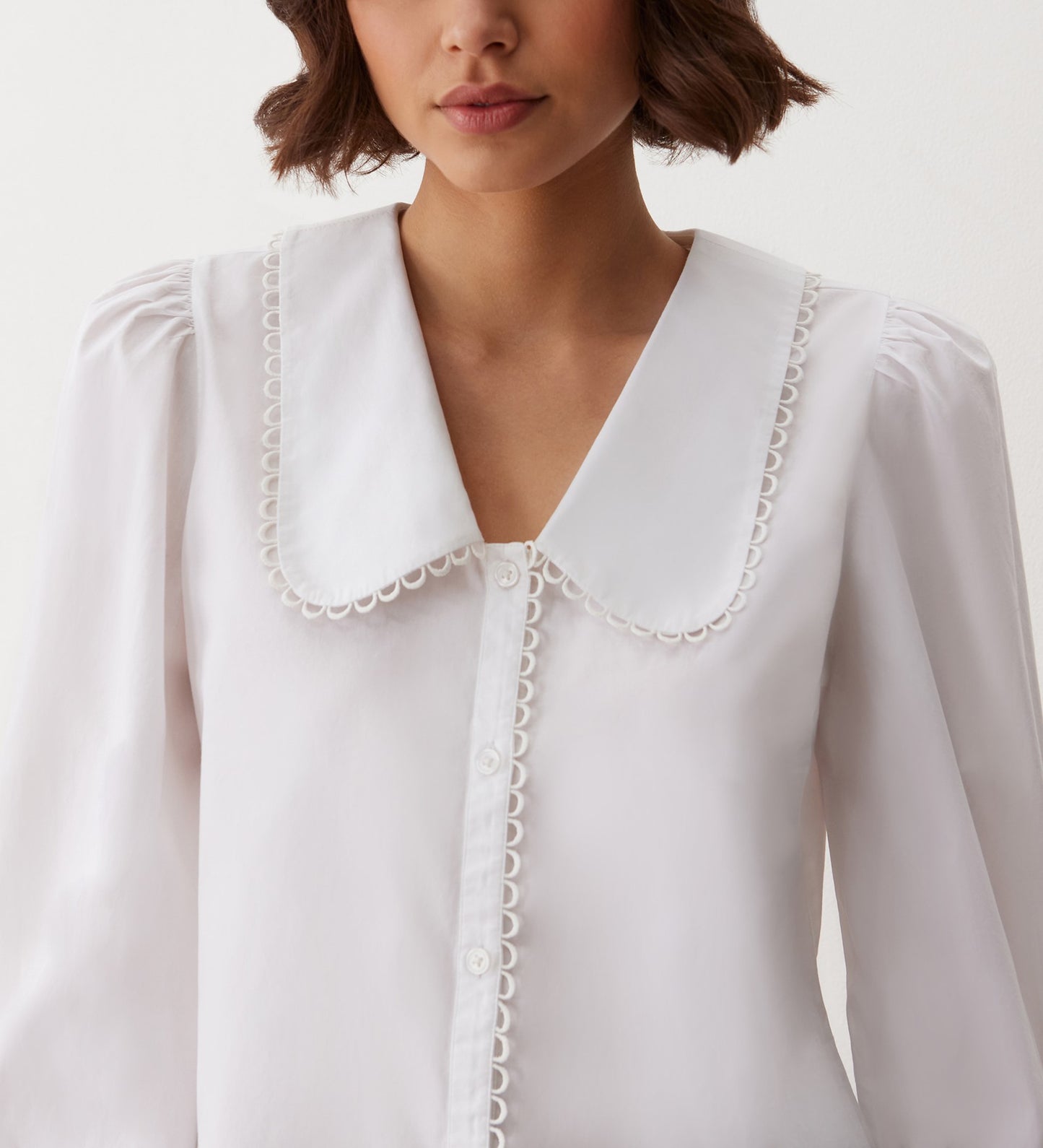 Rosella White Cotton Shirt