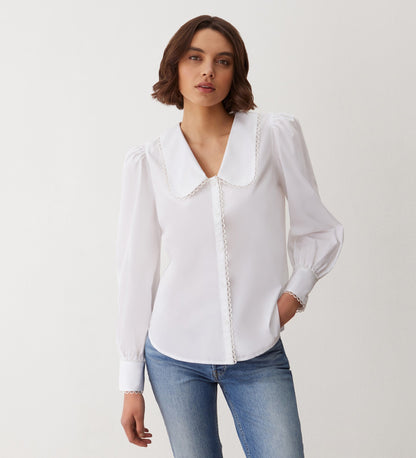 Rosella White Cotton Shirt