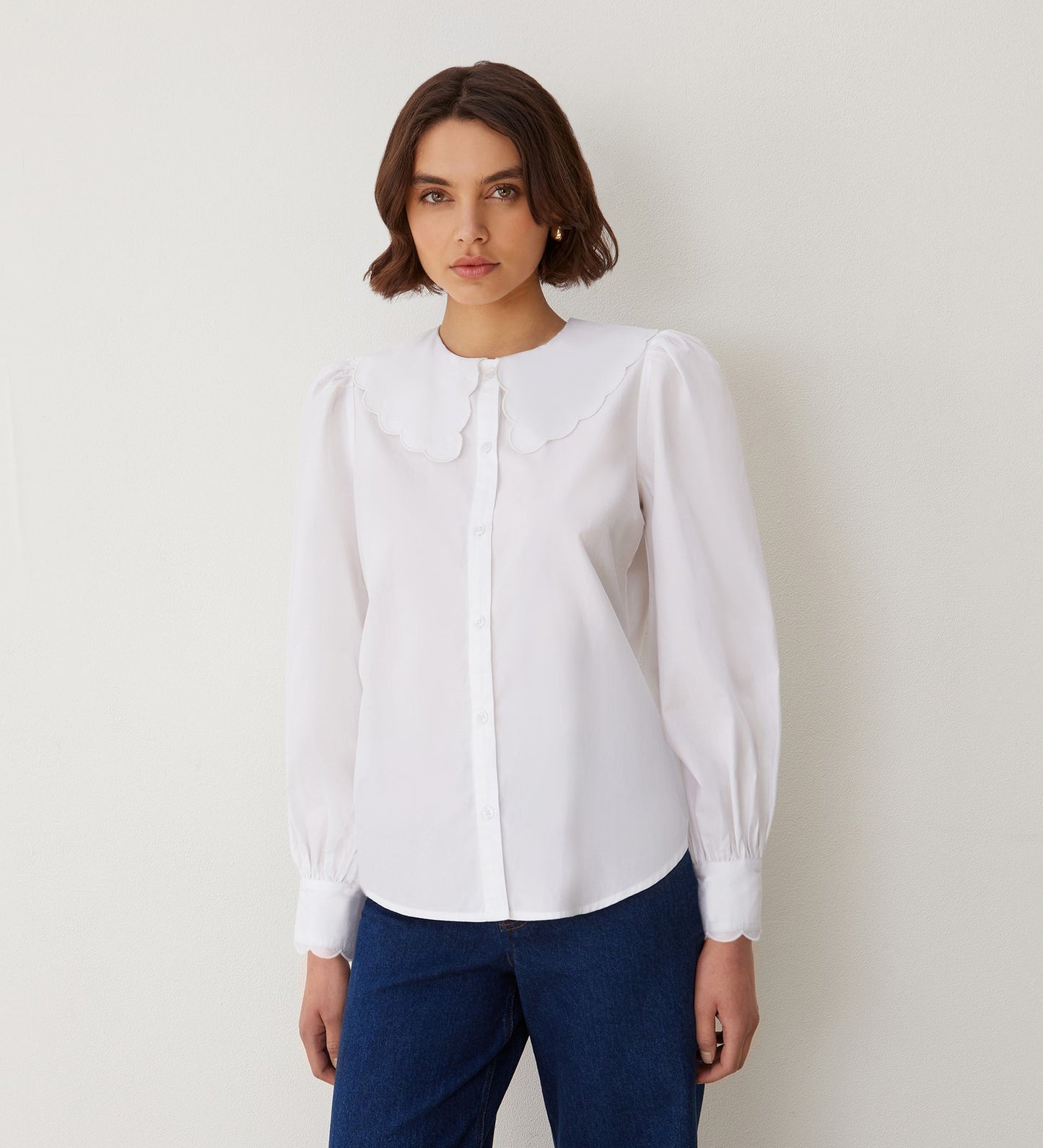 Amadine White Cotton Shirt