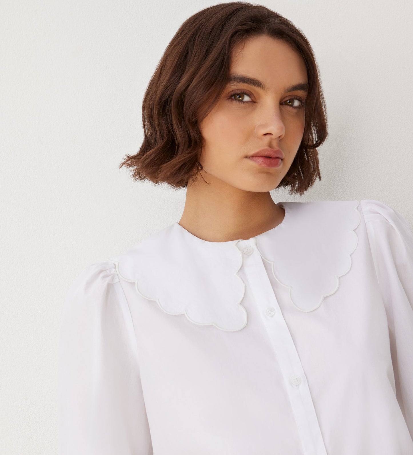 Amadine White Cotton Shirt