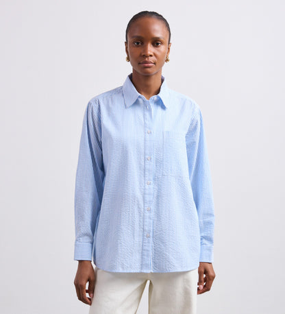 Tabitha Blue Stripe Cotton Shirt