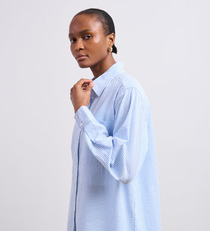 Tabitha Blue Stripe Cotton Shirt