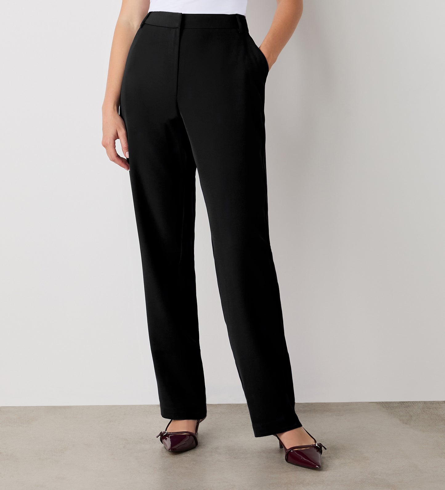 Harper Black Straight Leg Trousers