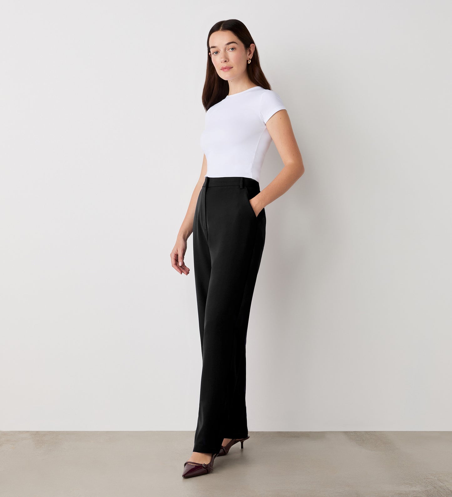 Harper Black Straight Leg Trousers