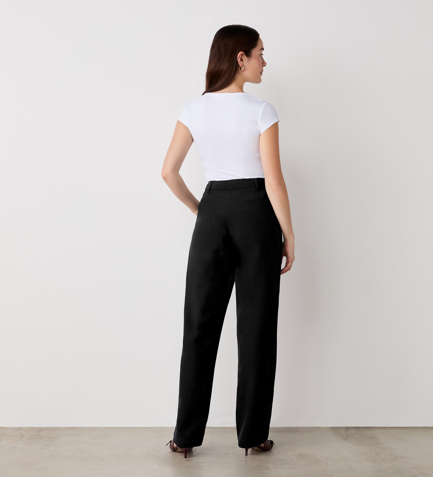 Harper Black Straight Leg Trousers