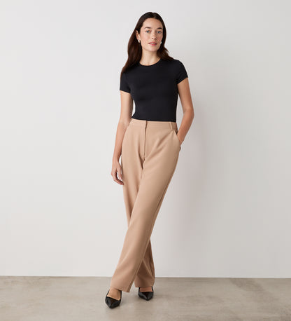 Harper Camel Straight Leg Trousers