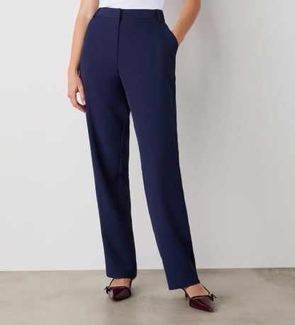 Harper Navy Straight Leg Trousers