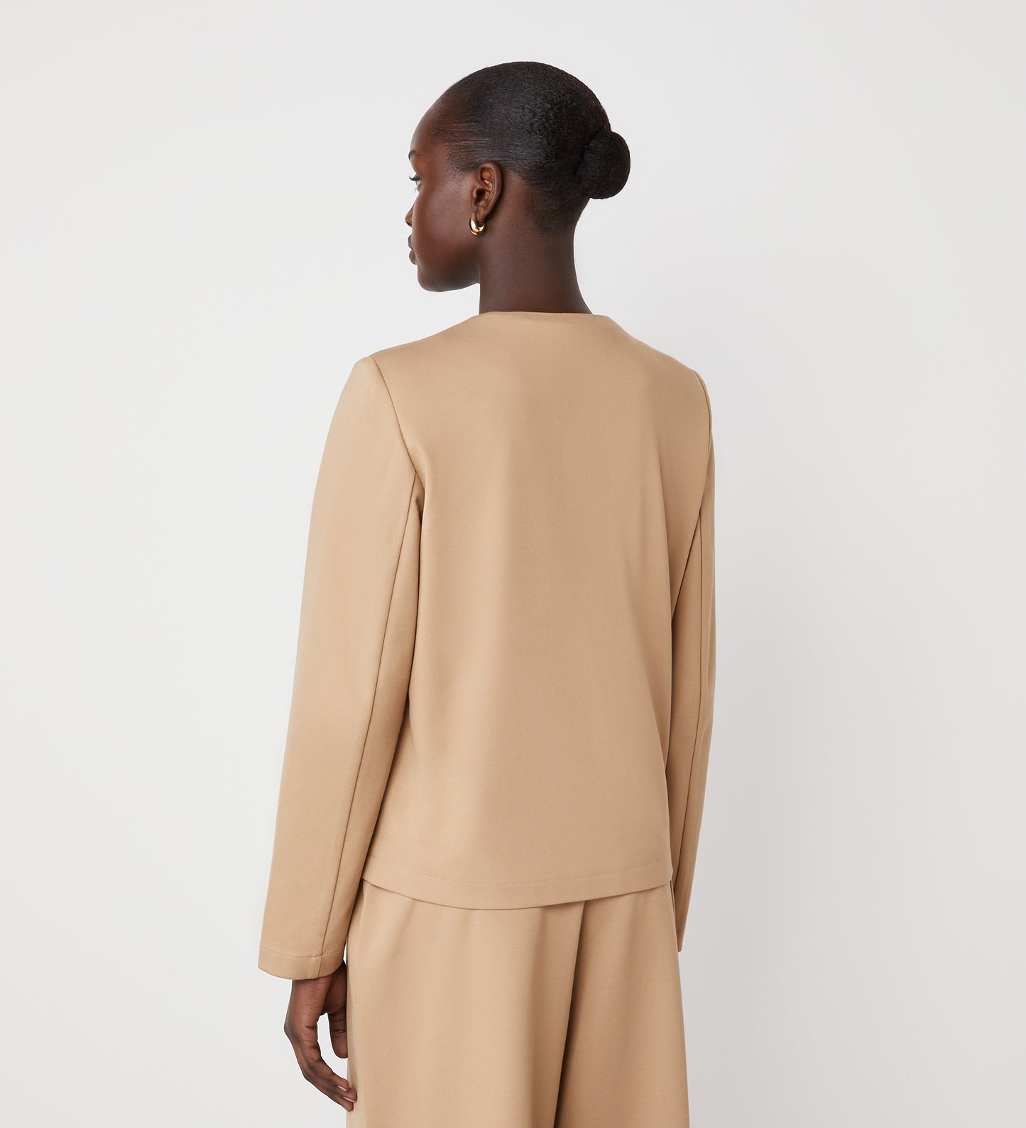 Imogen Camel Ponte Jersey Jacket