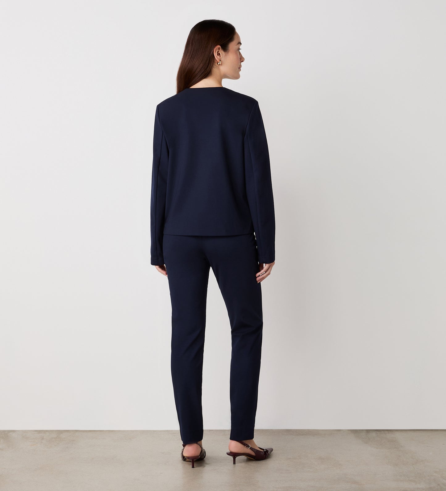 Imogen Navy Ponte Jersey Jacket