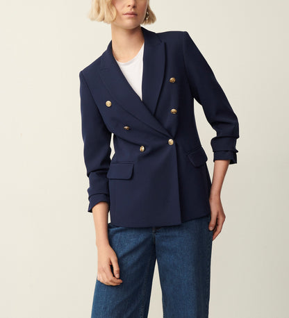 Orla Navy Button Detail Blazer